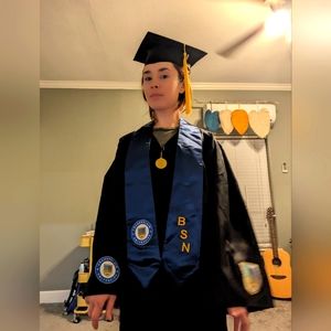 Chamberlain College of Nursing cap and gown BSN graduation gear!